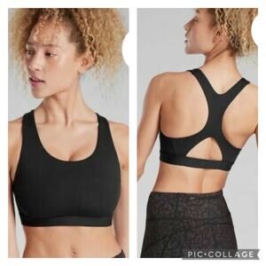 Athleta Classic Black Racerback Sports Bra